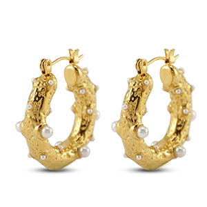 Ohrringe / Ohrstecker aus Stainless Steel - Rostfreiem Stahl Gold