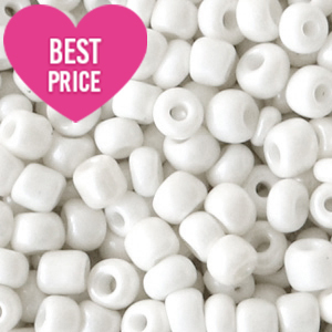 Glasperlen Rocailles 6/0 (4mm) White