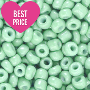 Glasperlen Rocailles 6/0 (4mm) Spring bud green