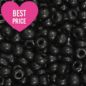 Glasperlen Rocailles 6/0 (4mm) Black