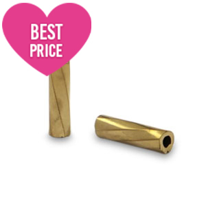 Glasperlen Rocailles Spezial R&ouml;hrchen twist Antique gold