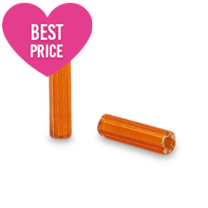 Glasperlen Rocailles Spezial R&ouml;hrchen Orange