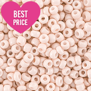 Glasperlen Rocailles 8/0 (3mm) Peach beige