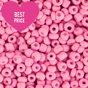 Glasperlen Rocailles 8/0 (3mm) Punch pink