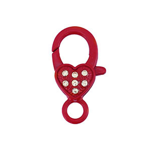 Farbiges Zubeh&ouml;r Karabinerverschluss Herz Red