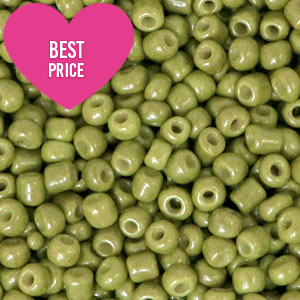 Glasperlen Rocailles 12/0 (2mm) Blooming grove green