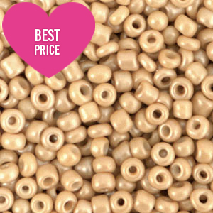 Glasperlen Rocailles 12/0 (2mm) Chamois beige