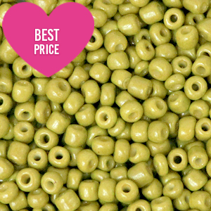 Glasperlen Rocailles 12/0 (2mm) Origano green