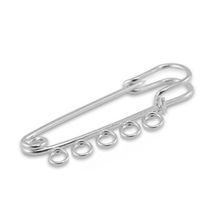 Metall Zubeh&ouml;r Schmuck-Sicherheitsnadel mit 5 &Ouml;sen Silver