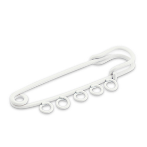 Farbiges Zubeh&ouml;r Schmuck-Sicherheitsnadel mit 5 &Ouml;sen White