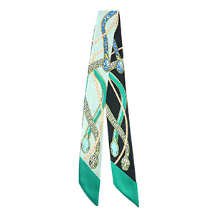 Bandana Schal mit Schlange Mint green-green-yellow