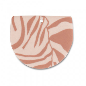 Polymer Anh&auml;nger Light peach pink-light brown