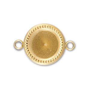 BY31&reg; Stainless Steel - Rostfrei Stahl Zwischenst&uuml;ck mit Fassung f&uuml;r SS39 Chaton Gold