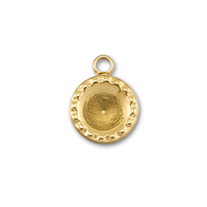 BY31&reg; Stainless Steel - Rostfrei Stahl Anh&auml;nger mit Fassung f&uuml;r SS29 Chaton Gold