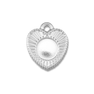 BY31&reg; Stainless Steel - Rostfrei Stahl Anh&auml;nger mit Fassung f&uuml;r SS30 Flat Back Silver