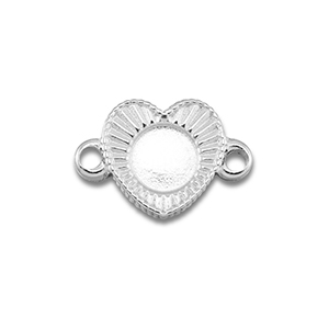 BY31&reg; Stainless Steel - Rostfrei Stahl Zwischenst&uuml;ck mit Fassung f&uuml;r SS16 Flat Back Silver