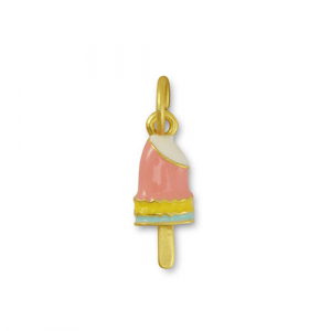 Metall Anh&auml;nger Ice Lolly Pink-yellow-gold