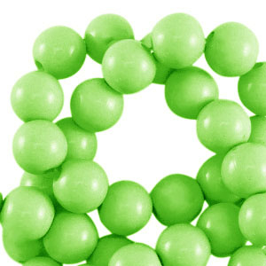6 mm Acrylperlen shiny Light green