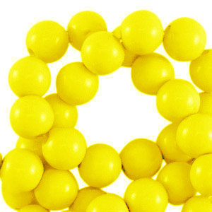 6 mm Acrylperlen shiny Yellow