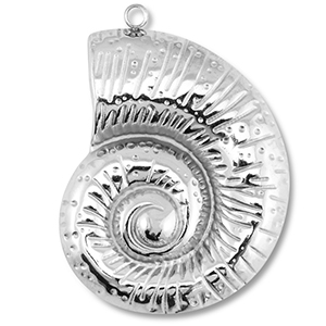 Stainless Steel - Rostfrei Stahl Anh&auml;nger Muschel Silver