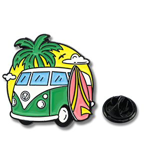 Anstecker Urlaubs Green-pink-yellow
