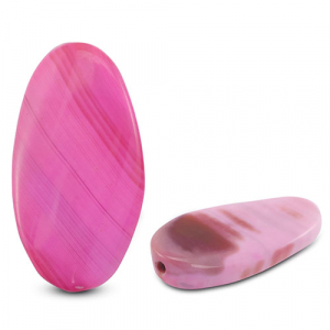 Naturstein Perlen Achat Oval Pink-brown