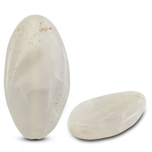 Naturstein Perlen Achat Oval Transparent grey/transparent light cream peach