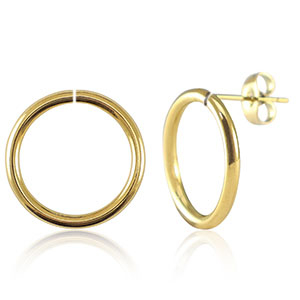 Ohrringe aus Stainless Steel - Rostfreiem Stahl 18mm Gold