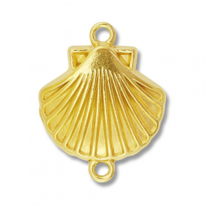 Stainless Steel - Rostfrei Stahl Zwischenst&uuml;ck Muschel Gold