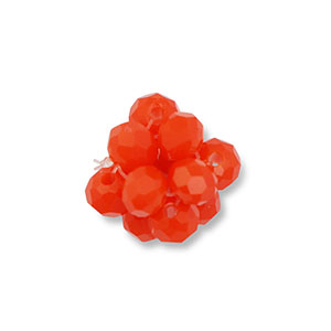 Top Facett Perlen Anh&auml;nger Blume Red