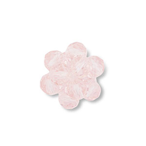 Top Facett Perlen Anh&auml;nger Blume Transparent light pink