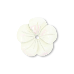 Muschel Perlen Blume Off white