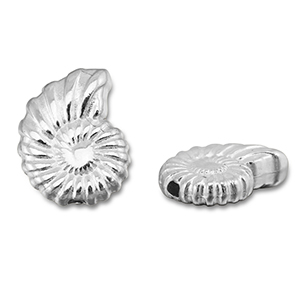 Metall Perlen DQ Muschel Antik silber (Nickelfrei)