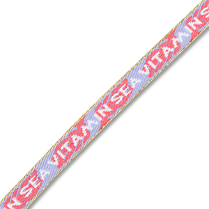 BY31&reg; Schmuckband mit Text "Vitamin sea" Lavender-coral red-white-gold