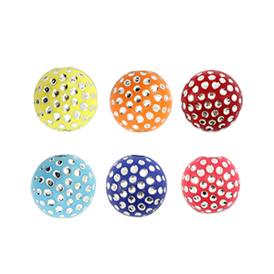 8 mm Acryl Perlen im Strasssteinchen-Look Multicolour-silver