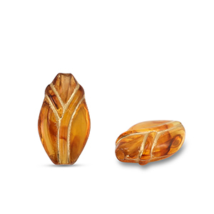 Acrylperlen Tulpe Cognac brown-gold