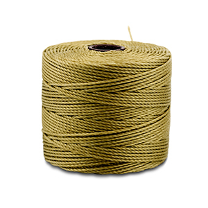 Nylon S-Lon Kordel 0.5mm Olive green gold