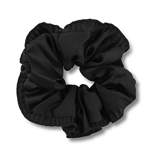 Scrunchie-Stoff Haargummi Seidig Black