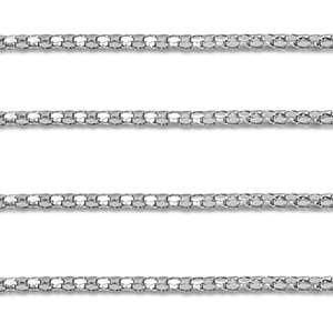 Stainless Steel - Rostfrei Stahl Schmuckzubeh&ouml;r Gliederkette Popcorn Silver