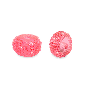 Resin Perlen Rondell 10mm Coral pink