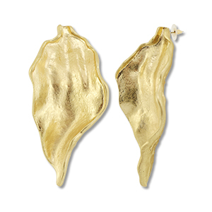 Statement Ohrringe Blatt Gold