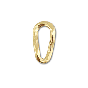 Stainless Steel - Rostfrei Stahl Schmuckzubeh&ouml;r Zwischenst&uuml;ck Oval Gold