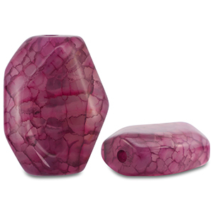 Naturstein Perlen Achat Irregular Magenta purple