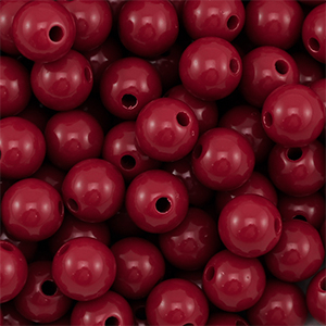 10 mm DQ Acrylperlen Wine red