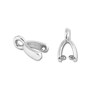 Stainless Steel - Rostfrei Stahl Schmuckzubeh&ouml;r Collierschlaufe f&uuml;r Anh&auml;nger Silver