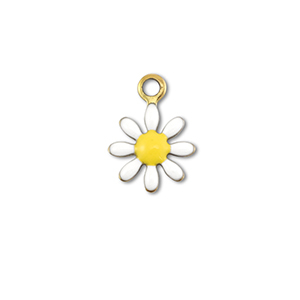 Stainless Steel - Rostfrei Stahl Anh&auml;nger Blume Gold-white-yellow