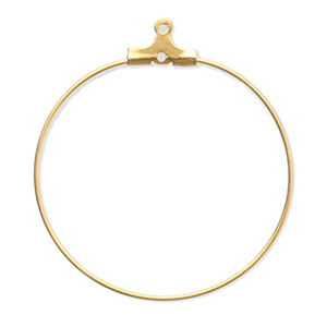 Stainless Steel - Rostfrei Stahl Schmuckzubeh&ouml;r Ohrringe Creolen H&auml;nger Gold