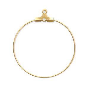 Stainless Steel - Rostfrei Stahl Schmuckzubeh&ouml;r Ohrringe Creolen H&auml;nger Gold