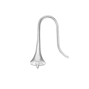 Stainless Steel - Rostfrei Stahl Schmuckzubeh&ouml;r Ohrringe / Ohrh&auml;nger mit Endkappe Silver