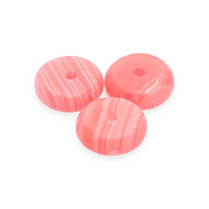 Naturstein Perlen Achat Rondell Coral red